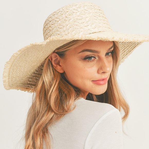Natural Wide Brim Straw Sun Hat - Picture 3 of 5